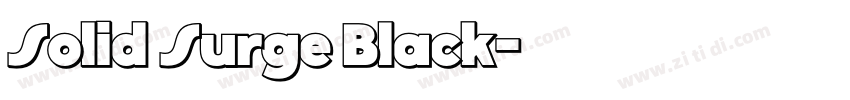 Solid Surge Black字体转换 Solid Surge Black字体转换